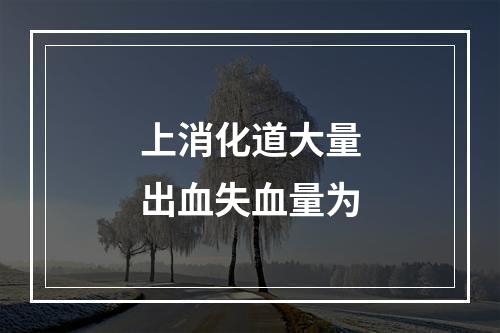 上消化道大量出血失血量为