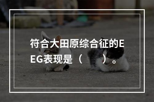 符合大田原综合征的EEG表现是（　　）。