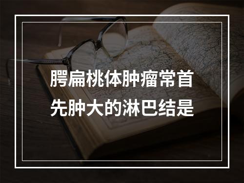 腭扁桃体肿瘤常首先肿大的淋巴结是