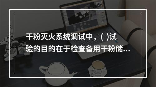 干粉灭火系统调试中，(  )试验的目的在于检查备用干粉储存容