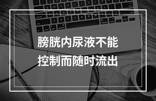 膀胱内尿液不能控制而随时流出