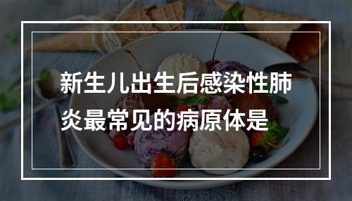 新生儿出生后感染性肺炎最常见的病原体是