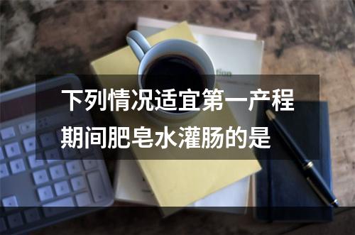 下列情况适宜第一产程期间肥皂水灌肠的是