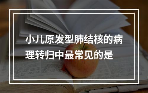 小儿原发型肺结核的病理转归中最常见的是