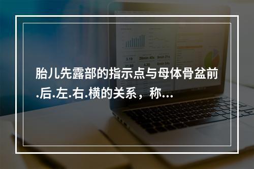 胎儿先露部的指示点与母体骨盆前.后.左.右.横的关系，称为