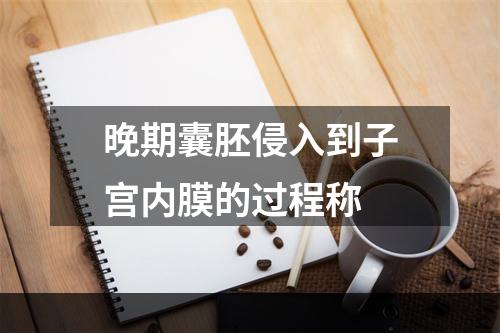 晚期囊胚侵入到子宫内膜的过程称