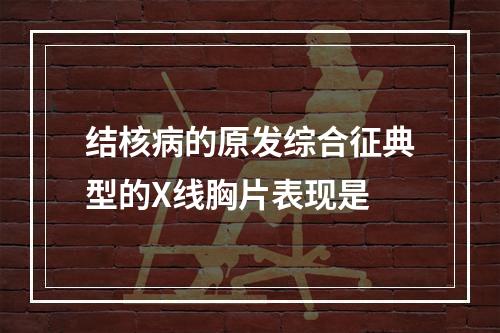 结核病的原发综合征典型的X线胸片表现是