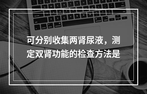 可分别收集两肾尿液，测定双肾功能的检查方法是