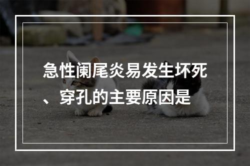 急性阑尾炎易发生坏死、穿孔的主要原因是