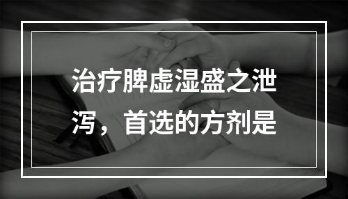 治疗脾虚湿盛之泄泻，首选的方剂是