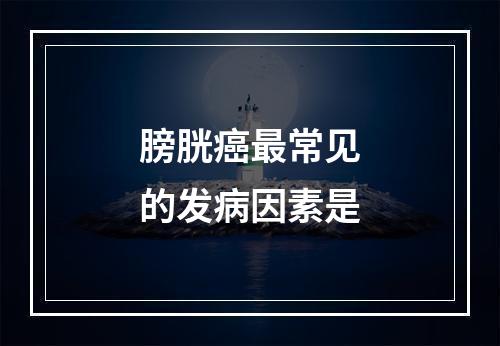 膀胱癌最常见的发病因素是