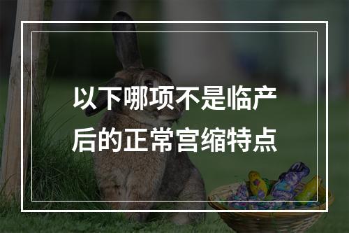 以下哪项不是临产后的正常宫缩特点