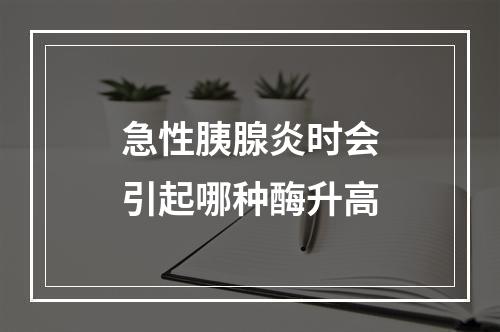 急性胰腺炎时会引起哪种酶升高