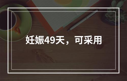 妊娠49天，可采用