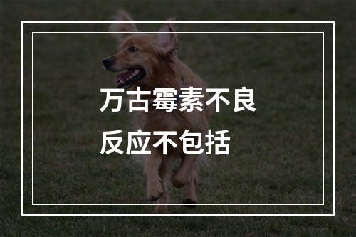 万古霉素不良反应不包括