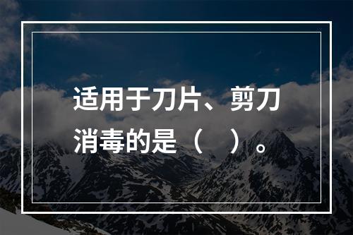 适用于刀片、剪刀消毒的是（　）。