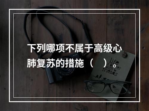 下列哪项不属于高级心肺复苏的措施（　）。