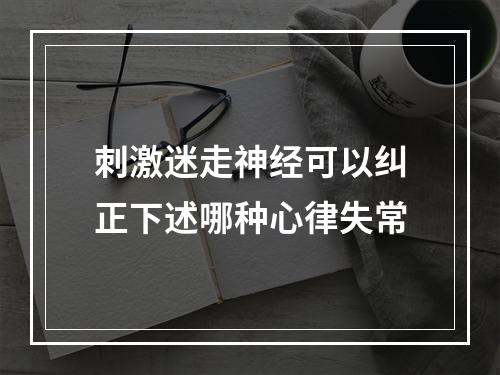 刺激迷走神经可以纠正下述哪种心律失常