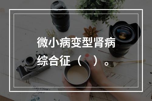 微小病变型肾病综合征（　）。