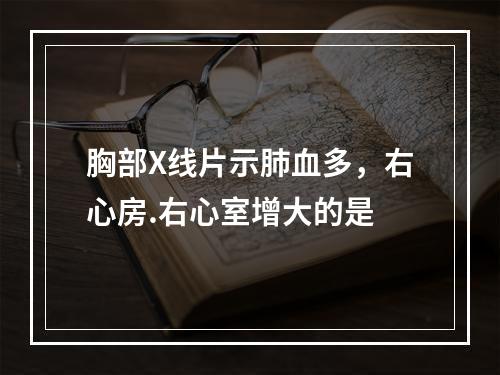 胸部X线片示肺血多，右心房.右心室增大的是