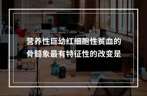 营养性巨幼红细胞性贫血的骨髓象最有特征性的改变是