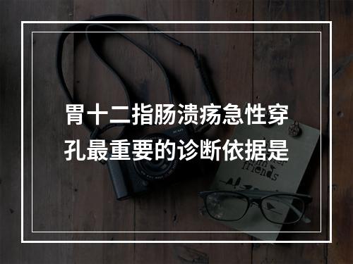 胃十二指肠溃疡急性穿孔最重要的诊断依据是