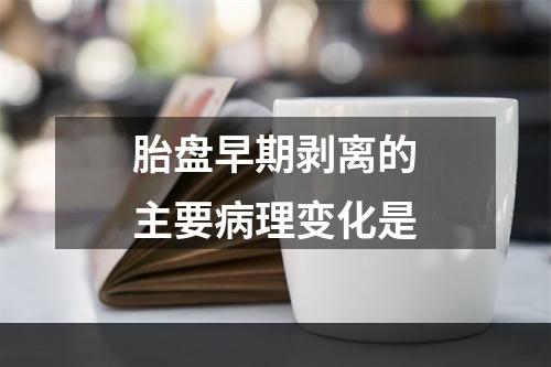 胎盘早期剥离的主要病理变化是