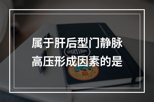 属于肝后型门静脉高压形成因素的是