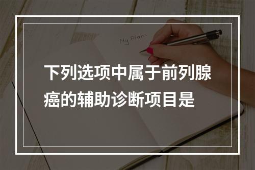 下列选项中属于前列腺癌的辅助诊断项目是