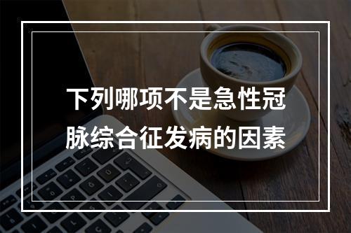 下列哪项不是急性冠脉综合征发病的因素