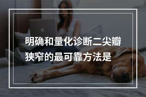 明确和量化诊断二尖瓣狭窄的最可靠方法是