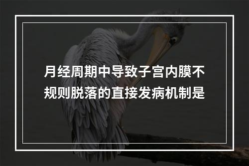 月经周期中导致子宫内膜不规则脱落的直接发病机制是