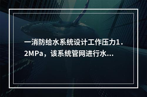 一消防给水系统设计工作压力1．2MPa，该系统管网进行水压强