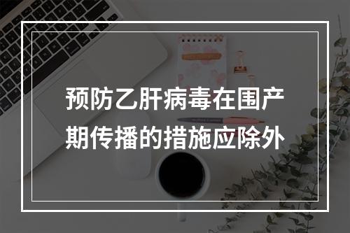 预防乙肝病毒在围产期传播的措施应除外