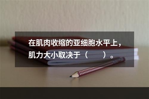 在肌肉收缩的亚细胞水平上，肌力大小取决于（　　）。