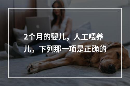 2个月的婴儿，人工喂养儿，下列那一项是正确的