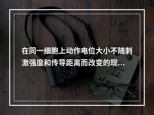 在同一细胞上动作电位大小不随刺激强度和传导距离而改变的现象，