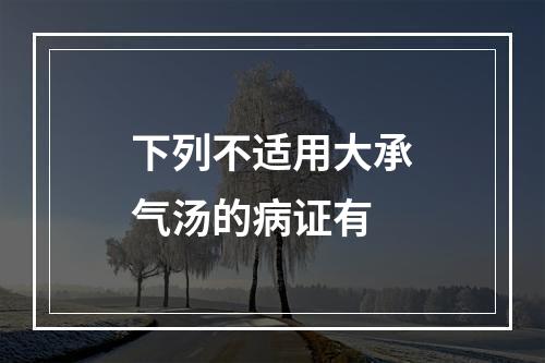 下列不适用大承气汤的病证有