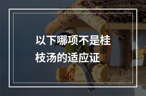 以下哪项不是桂枝汤的适应证