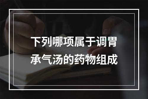 下列哪项属于调胃承气汤的药物组成