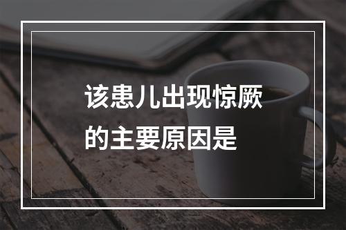 该患儿出现惊厥的主要原因是