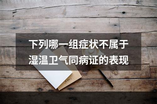 下列哪一组症状不属于湿温卫气同病证的表现