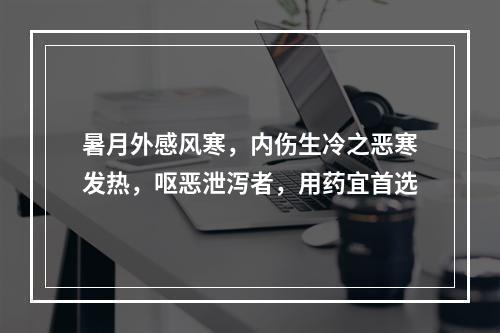 暑月外感风寒，内伤生冷之恶寒发热，呕恶泄泻者，用药宜首选