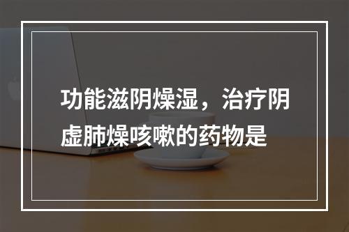 功能滋阴燥湿，治疗阴虚肺燥咳嗽的药物是