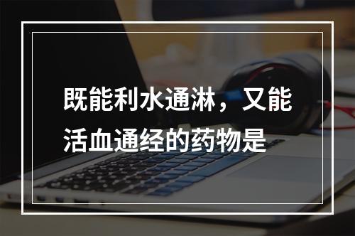 既能利水通淋，又能活血通经的药物是