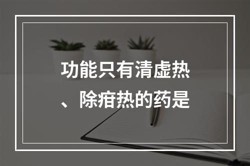 功能只有清虚热、除疳热的药是