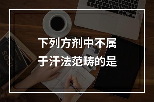 下列方剂中不属于汗法范畴的是