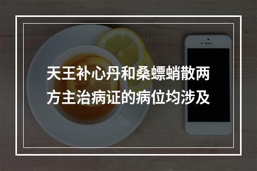 天王补心丹和桑螵蛸散两方主治病证的病位均涉及