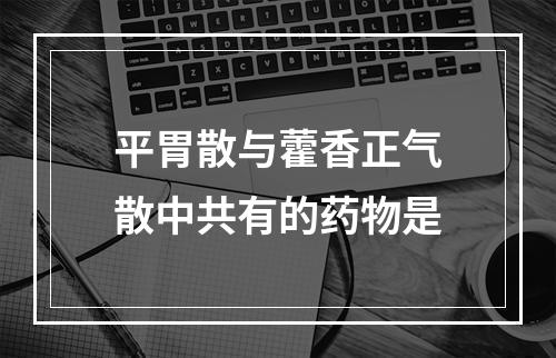 平胃散与藿香正气散中共有的药物是