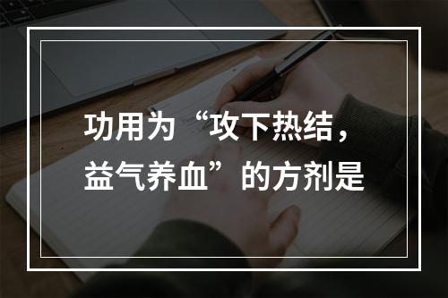 功用为“攻下热结，益气养血”的方剂是